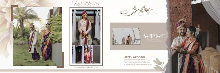 Wedding Album Dm Templates PSD 12x36 Vol 222 