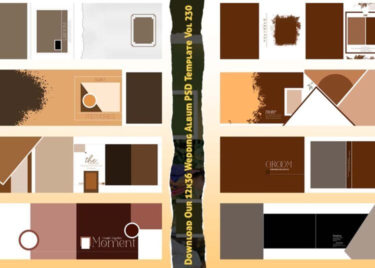 Download Our 12x36 Wedding Album PSD Template Vol 230