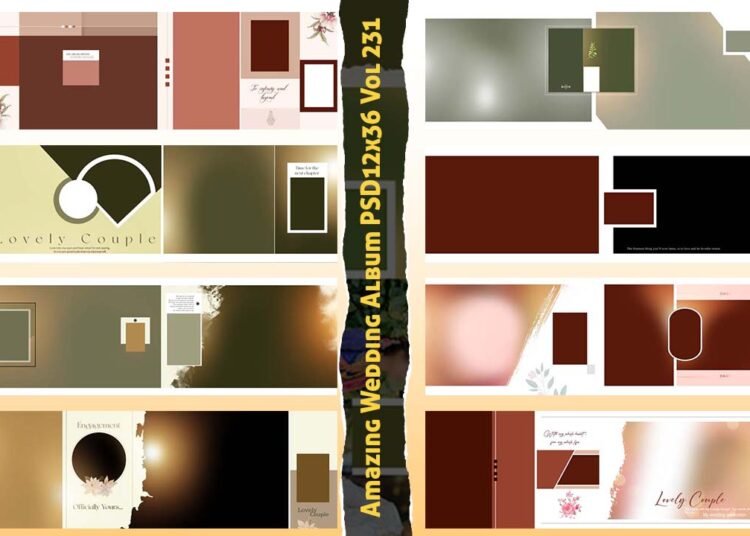 Amazing Wedding Album PSD12x36 Vol 231