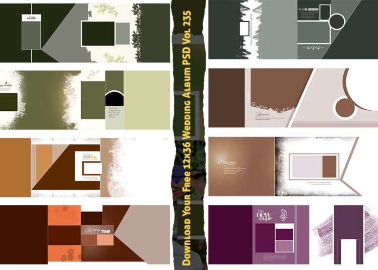 Download Your Free 12x36 Wedding Album PSD Vol 235