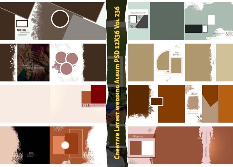 Creative Latest wedding Album PSD 12X36 Vol 236