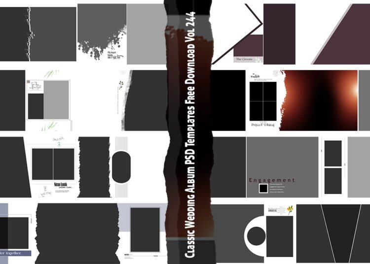 Classic Wedding Album PSD Templates Free Download Vol 244