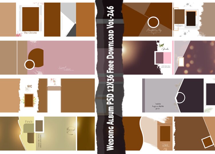 Wedding Album PSD 12X36 Free Download Vol-246