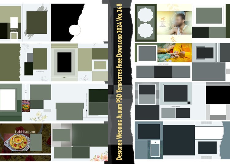 Designer Wedding Album PSD Templates Free Download 2024 Vol 248