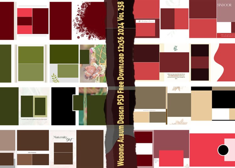 Wedding Album Design PSD Free Download 12x36 2024 Vol 258