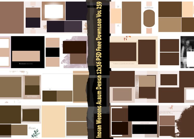 Indian Wedding Album Design 12x36 PSD Free Download Vol 259
