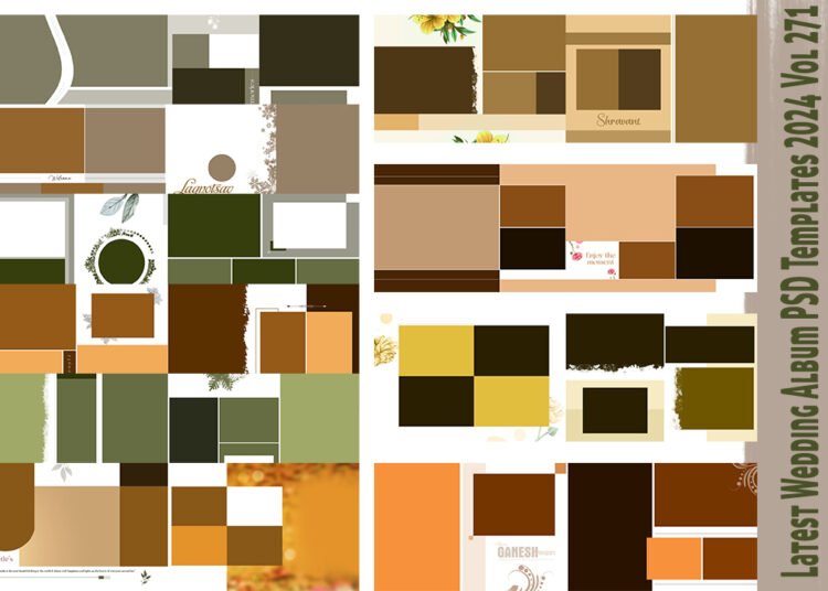 Latest Wedding Album PSD Templates 2024 Vol 271