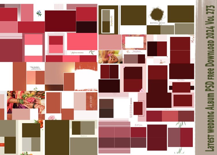 Latest wedding Album PSD free Download 2024 Vol 273