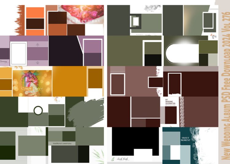 New Wedding Album PSD Free Download 2024 Vol 276