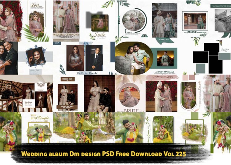 Wedding album Dm design PSD Free Download Vol 225