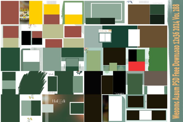 Wedding Album PSD Free Download 12x36 2024 Vol 288