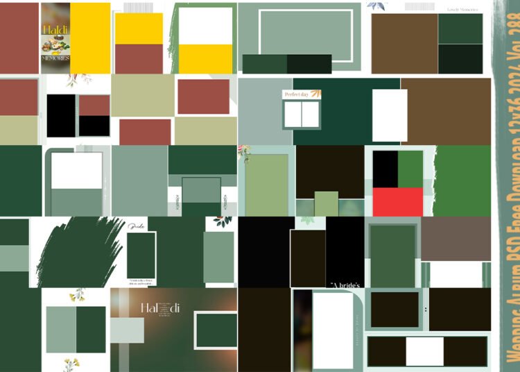 Wedding Album PSD Free Download 12x36 2024 Vol 288